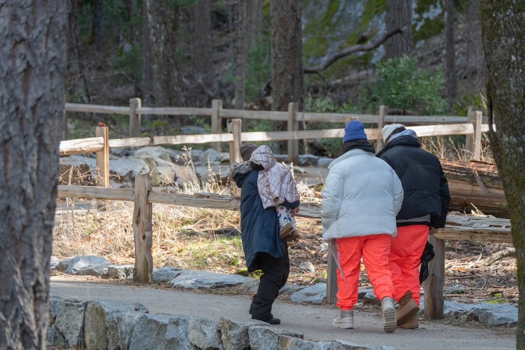 seniors walking in park