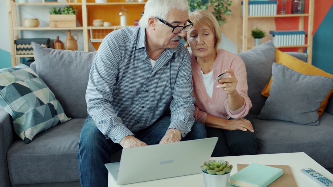 senior couple at home